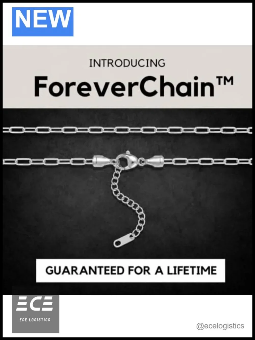KISPER Paperclip Chain Necklace 14K Gold Plated Stainless Steel Adjustable